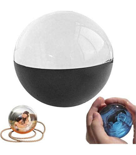 2.7" Personalized Crystal Ball With Digital Display – Upload Videos & Photos, Light-Up Memory Sphere With Electronic Screen,Custom Gift For