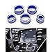 Thor-Ind 5pcs Center Console AC Air Conditioning Radio Audio Function Rear Mirror Knob Button Switch Cover Trim Compatible with Toyota Camry 2018 2019 2020 (Blue, 2018-2020)