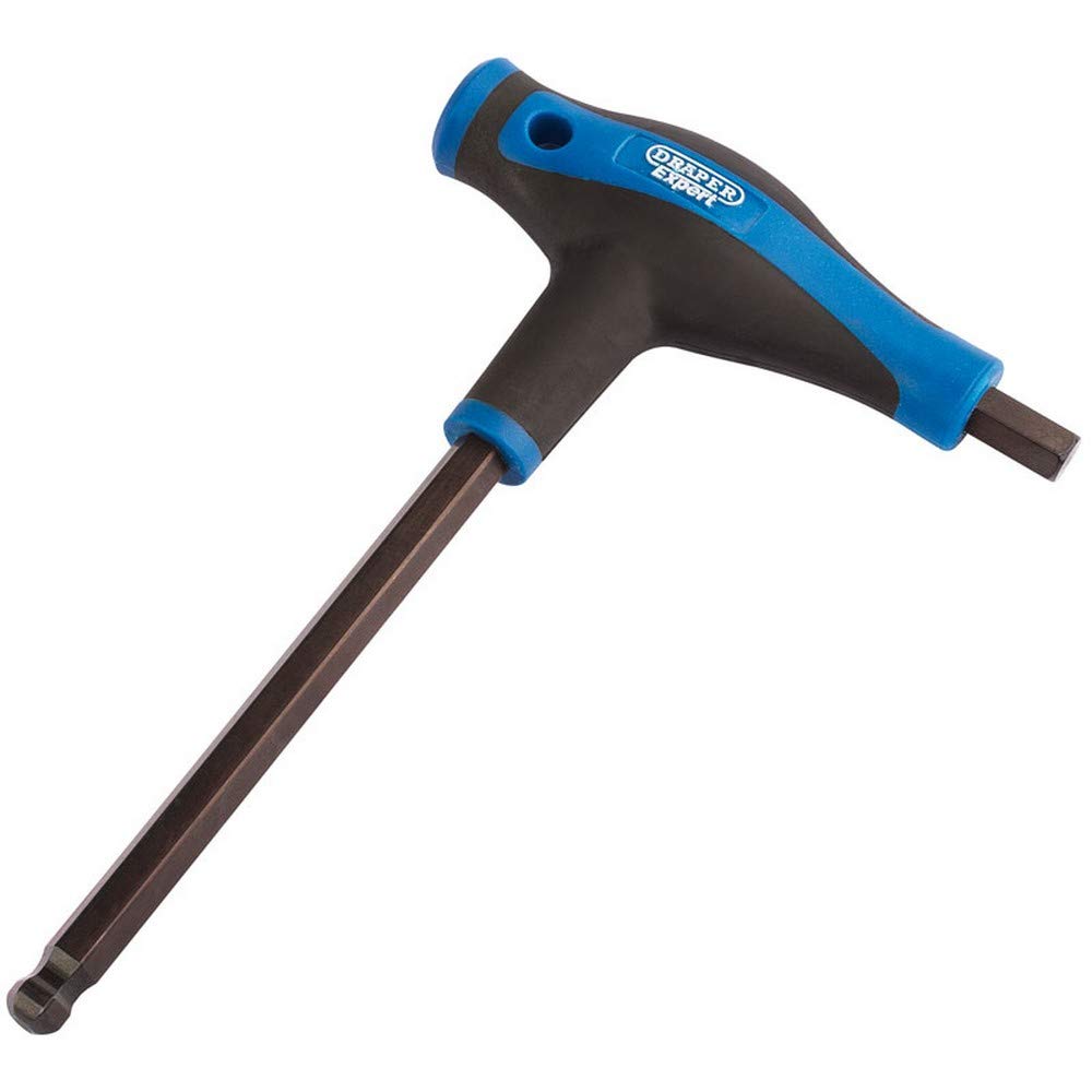 Draper 33913 Expert Soft Grip 'T' Handle Hexagon and Ball End Key, 10mm,Blue