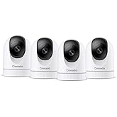 Cinnado 2K Home Security Cameras-2.4Ghz WiFi Indoor Camera with 360° Motion Detection for Pets/Nanny/Baby/Dog, 2 Way Audio, 24/7 SD Card Storage, Cloud Storage, Works with Alexa & Google Home, D1 4P