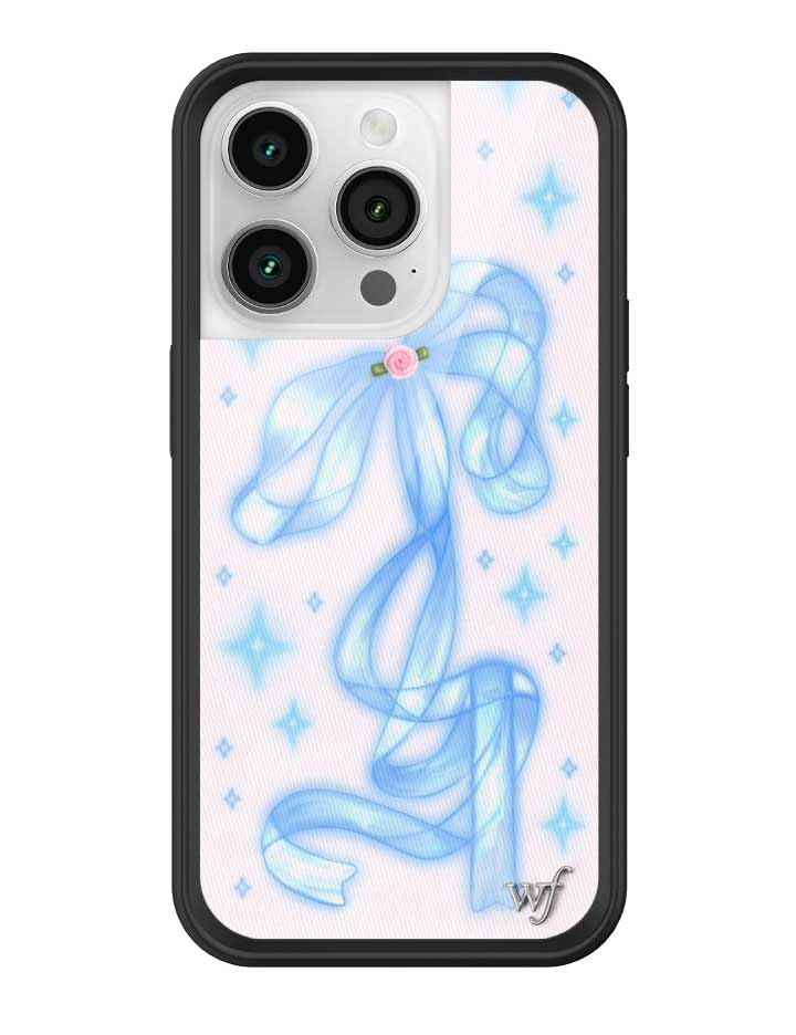 Photo 1 of Wildflower Cases - Sparkle Girl Case, Compatible with Apple iPhone 14 Pro | Ribbon, Rose, Baby Blue, Trendy, Glitter, Cute - Protective Bumper, 4ft Drop Test Certified, Women Owned Small Business