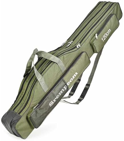 LEOFISHING Fishing Tackle Storage Bag - 130cm/4.27ft Portable Rod & Reel Organizer - Durable Oxford Large Capacity Travel Fishing Cover Bag