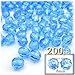 The Crafts Outlet 200pc Faceted Plastic Transparent Beads Round 8mm Light Blue Beads