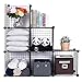 JS HANGER Black Wire Storage Cubes, Set of 6, Clothes Organizer