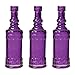 Luna Bazaar Small Vintage Glass Bottle (6.5-Inch, Cylinder Design, Purple) - Flower Bud Vase - For Home Decor, Party Decorations, and Wedding Centerpieces