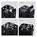 MOCREO Travel Adapter, International Travel Charger Adapter World Plug Adapter Built-in 2.1A Dual USB Ports - Universal AC Socket - Safety Fuse (Black)