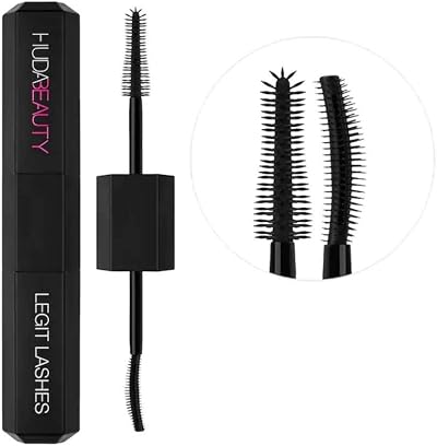 Huda Beauty LEGIT Lashes Double-Ended Mascara Black Volume Curl Length