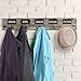 MyGift 31 Inch Chalkboard Labels Rustic Brown Torched Wood Finish Wall Mounted Coat Hooks Hanger Rack