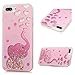 iPhone 8 Plus Case, iPhone 7 Plus Case, Badalink Sparkle Dynamic Quicksand Cover Bumper TPU Frame PC Back Anti-Scratch Shockproof Shell Skin for iPhone 7 Plus (2016) / iPhone 8 Plus (2017) - Elephant