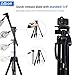 Albott 70 Inch Digital SLR Camera Aluminum Travel Portable Tripod Monopod with Carry Bag