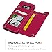 Galaxy S8 Plus Case (Not S8), MOLLYCOOCLE PU Leather Wallett Magnetic Clasp Clamshell Holster Case Silm Fit TPU Black Inner Bumper Credit Card Slots Shell Case for Samsung Galaxy S8 Plus, Hot Pink