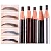 10Pcs Paint Eyebrow Pencil Set Enhancer Makeup Tools Drawing Eye Brow Pen Pencil Cosmetic Eye Permanent Make up Definer Eyebrow Shaping Stencil Template Razor Trimmer Nail Sticker Decal