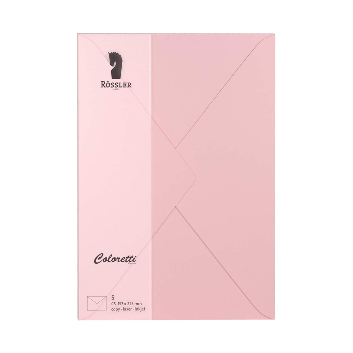 Rössler 220711523 COLORETTI Envelopes C5 80 g/m² Pack of 5 Pink
