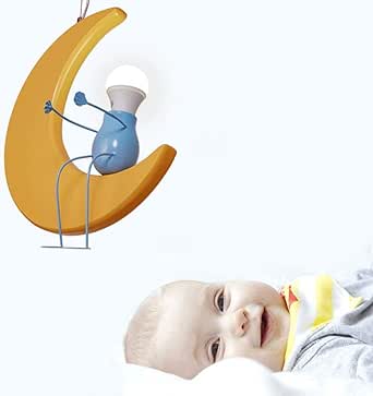 Arañas de techo Iluminación de la habitación del bebé Cartoon Moon ABS