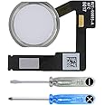 MMOBIEL Home Button Compatible with iPad iPad Pro 10.5/12.9 inch - Flex Cable Connector - Replacement - Incl. Screwdrivers - White