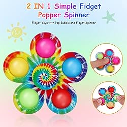 12 Pack Pop Fidget Spinners, Push Bubble Fidget