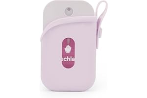 DATANSUN Silicone Case with Keychain for Touchland 【Easy to Clean】【Adjustable Strap】 Case for Power Mist and Glow Mist 1FL OZ., Purple