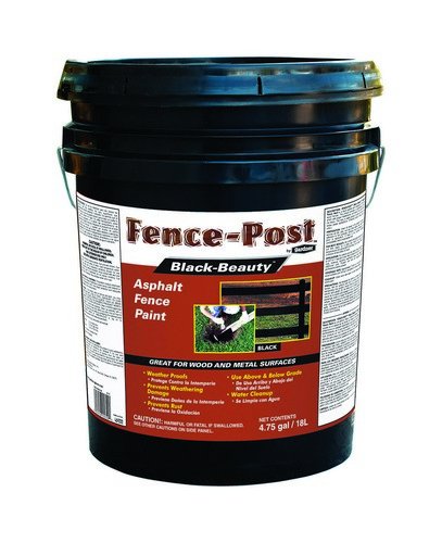 Black Beauty Asphalt Fence Paint Exterior Black 5 Gl