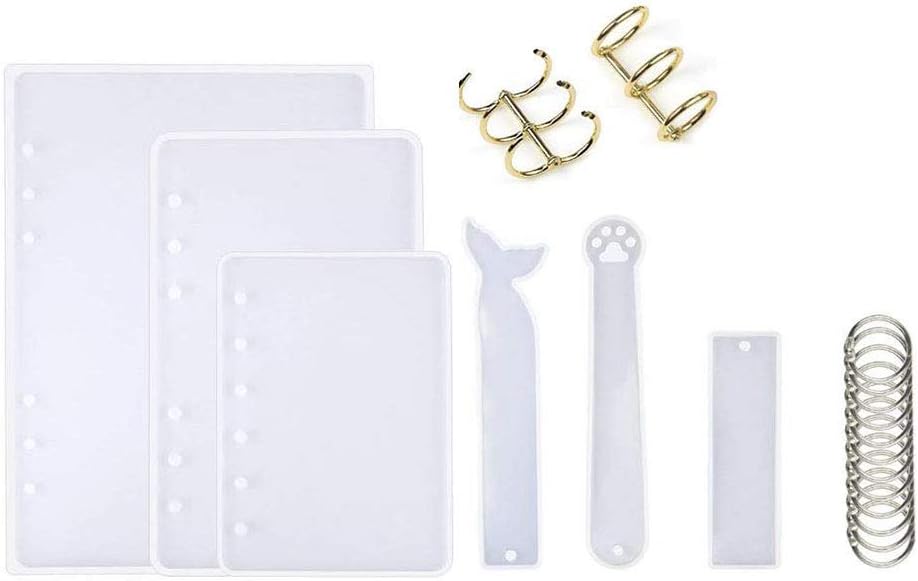 DDARK Resin Casting Molds for Notebook Cover, Silicone Notebook Cover Clear Casting Epoxy Resin Molds for Jewelry 20Pcs