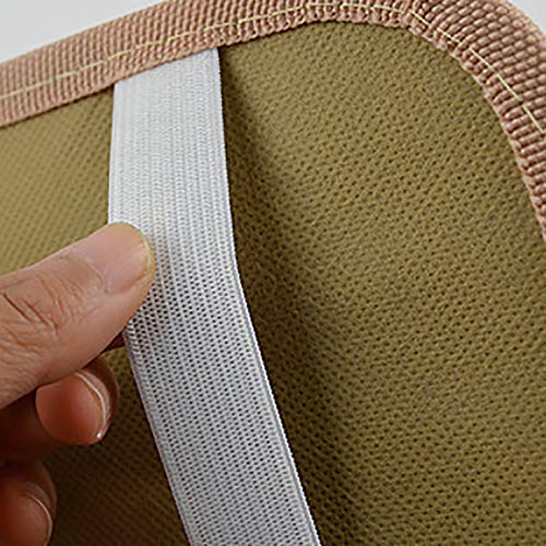 2Pcs Beige Car Sun Visor Organizer CD Holder Case Pocket Storage Pouch 12 Disc Auto CD Storage Case Sleeve Wallet Clips Stowing Tidying - Thumbnail 3