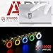 APIELE 16mm Momentary Push Button Switch On Off Stainless Steel with 12V LED Angel Eye Head for 16mm 0.63