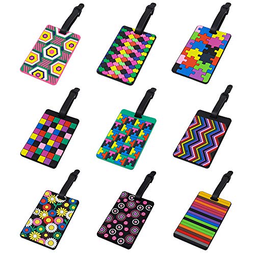 Miayon 18pcs Luggage Tags Suitcase Labels ID Tags Business ID Card Holder