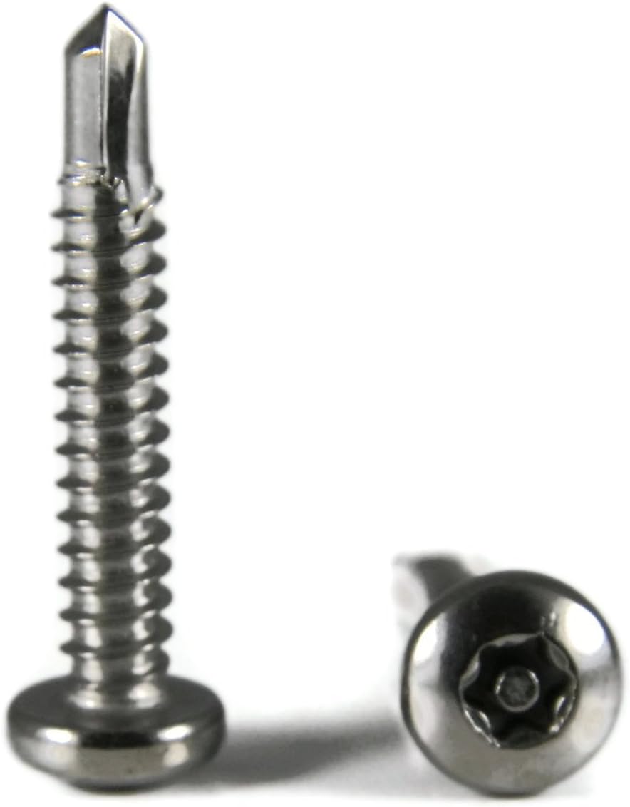 Torx w/Pin Tamper Proof Security Pan Self Driller TEK-3 Screw 410 Stainless Steel - #14 x 2 (T-27) Qty-25