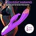 G Spot Rabbit Vibrator with Heating Function and Bunny Ears for Clitoris G-spot Stimulation,Waterproof Dildo with 9 Powerful Vibrations Dual Motor Stimulator for Women or Couple Fun