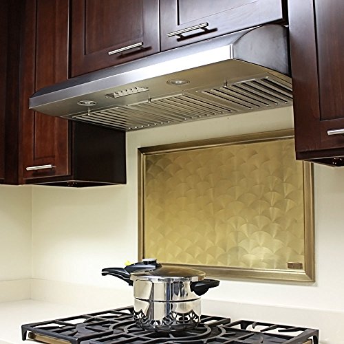 KOBE CH2230SQB5 Deluxe 30" Under Range Hood, 6Speed, 640 CFM