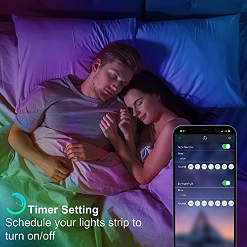 Ustellar 20ft Smart RGB LED Strip Lights, Color Changing LED Lights