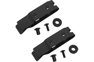 Micro Traders 2 Set of Stainless Steel Belt Clip with Screws Back Clip K Sheath Waist Clip Waist Back Belt Clip Clip Accessor