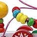 DOUYYE Wooden Duck Trailer Around Beads Educational Game Toys for Boy Girl ,Birthday Gift Toy for Age 1 2 3 4 5 Years Old and Up Kid Children Baby Toddler