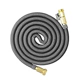Ablevel Expanding Hose, Strongest Magic Flexible Retractable Expandable Garden Hose on the Planet Extra Strength Fabric (50 Feet, Gray)