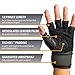 Harbinger Training Grip Wristwrap Weightlifting Gloves with TechGel-Padded Leather Palm (Pair)