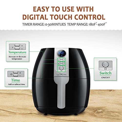 2 Ultrean+Airfryer+Programmable+Detachable+Anti+scratch