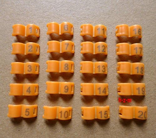 3 mm Orange Bird Ring Leg Bands Parrot Finch Canary Grouped 1-20 Numbered