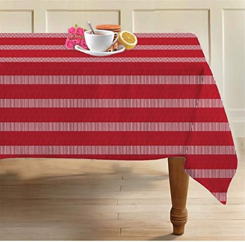 Airwill, 100% Cotton Designer Tablecloth/Teapoy Cloth, Sized by 140cm in Width and 180cm in Length. Use as 6/8 Seaters, Rectangles Shaped. Pack of 1 Piece
