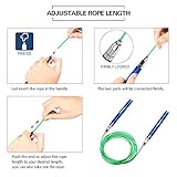 TOMSHOO Jump Rope Upgraded Self-Locking Adjustable Length Lightweight Jump Rope with 2 Ropes, Plug and Play Skipping Rope, Home Gym Training Exercise for Men Women Children