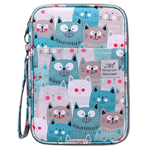 Max 192 Slots Colored Pencil Case Large Capacity Pencil Holder Multi-Layer Pen Organizer Bag for Watercolor Pencils & Markers& Gel Pens,Great Gift for Student Artist (Cat)