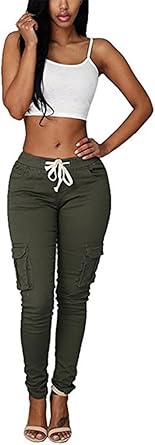 skinny cargo joggers womens
