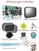 New [2017 Model] Luxury Baby Backseat Mirror - View Infant in Rear Facing Car Seat - Shatterproof, Fully Assembled, Crash Tested and Certified - Inc. Bundle: Cling Sunshades and More