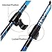 REDCAMP Aluminium Walking Sticks Collapsible,2 Piece 1 Year Warranty,Ultralight Quick Flip Lock Trekking Poles for Hiking (Sky Blue)