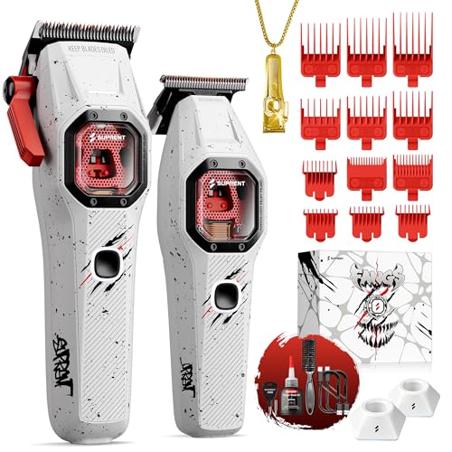 SUPRENT Tondeuse à Cheveux Professionnelle Haute Performance 13000 tr/min, Coupe de Cheveux avec Contrôle Vitesse par AI