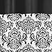 Sweet Jojo Designs Black and White Isabella Kids Bathroom Fabric Bath Shower Curtain