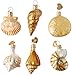 Old World Christmas Ornaments: Mini Ornamen Sets Glass Blown Ornaments for Christmas Tree, Assorted Sea Shell Set