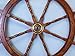 Nautical Deluxe Class Wood and Brass Decorative Ship Wheel 36
