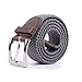 Gelante Canvas Elastic Fabric Woven Stretch Multicolored Braided Belts 2041-Grey-M