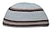 White Maroon & Brown High Quality Nylon Med-Large Stretchy Kufi Hat Skull Cap - Fits 21-23.5 inch Head Sizes