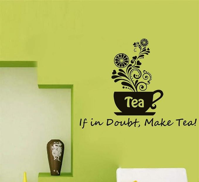 Pegatina Quadro Parede"Patrón de pegatinas Si hay dudas, haga té floral