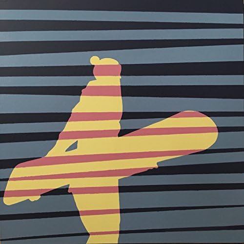 (18x18) Female Snowboarder Art Poster Print
